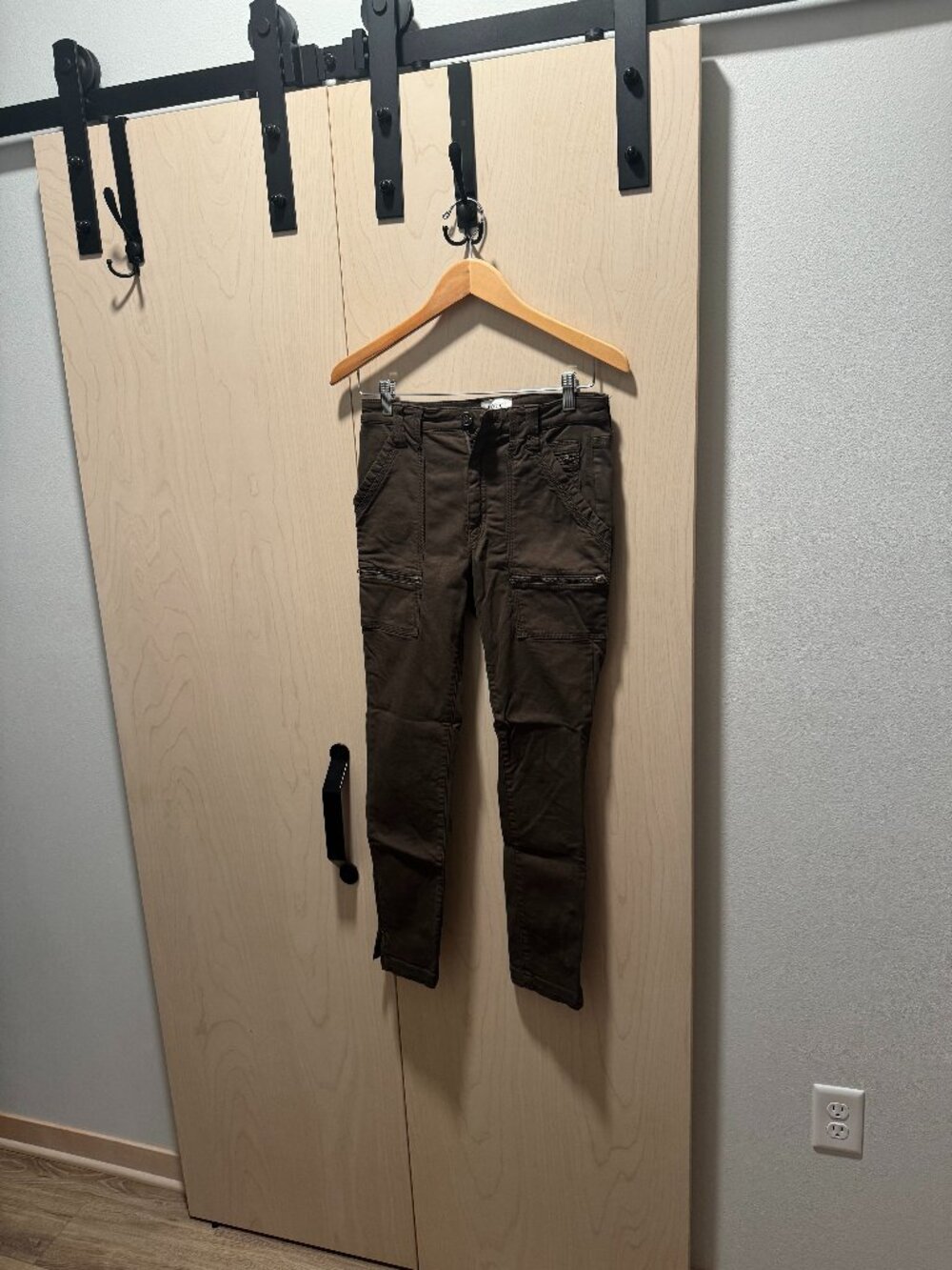 Joie Fall Ankle Zip Women's The Park High-Rise Cargo Fatigue Skinny Pant 27